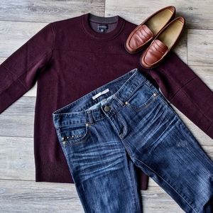 Mid-Rise Straight Jeans in Dark Wash